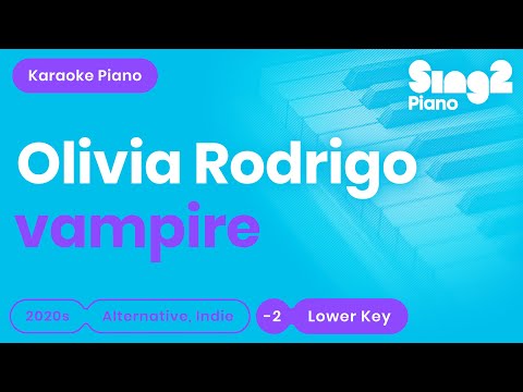 Olivia Rodrigo – vampire (Lower Key) Piano Karaoke