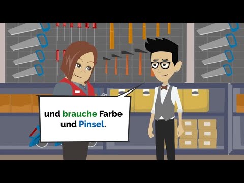 Deutsch lernen A1-A2: Eine Wohnung mieten, im Baumarkt einkaufen & die Wohnung streichen