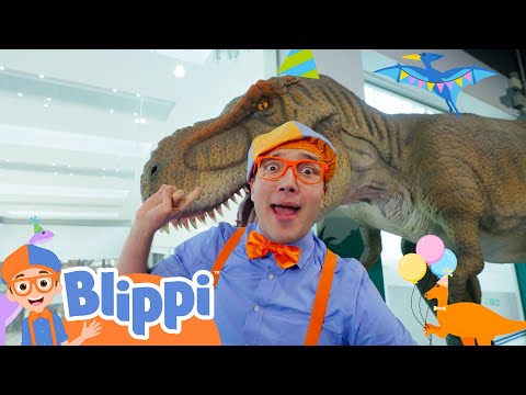 Blippi Talks To The Dinosaurs! | Educational Kids Cartoons | Party Playtime!