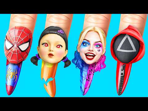 Superheroes Playing Squid Game / Spiderman VS Harley Quinn Vs Wednesday Addams