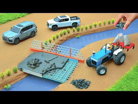 diy mini tractor stuck in mud | making mini bridge | @MiniCreative1