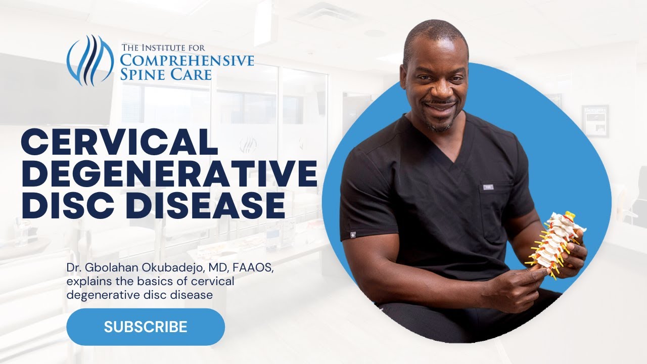 Doctor discussing cervical degenerative disc disease.