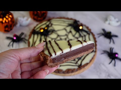 Crostata al doppio cioccolato con ragnatela 🎃👻Crostata di Halloween