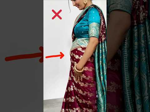 How to hide your belly fat in heavy saree #rekhamishra #saree #drape