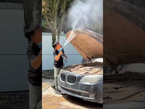 Washing car