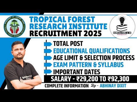 Tropical Forest Research Institute Recruitment 2025 | TFRI Technical Assistant Recruitment 2025