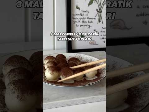3 malzemeli tatlı süt topları yapıyoruz.Aşırı pratik ve çok lezzetli #tatlıtarifleri #pratiktarifler