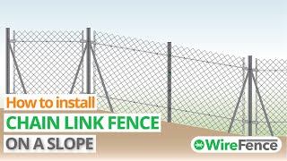 Video thumbnail for How to install chain link fence on slope
