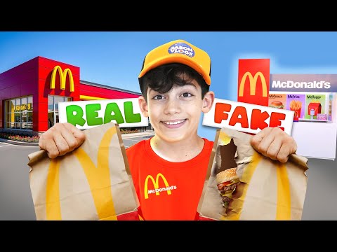 Real vs Fake McDonalds Food Challenge with Jason