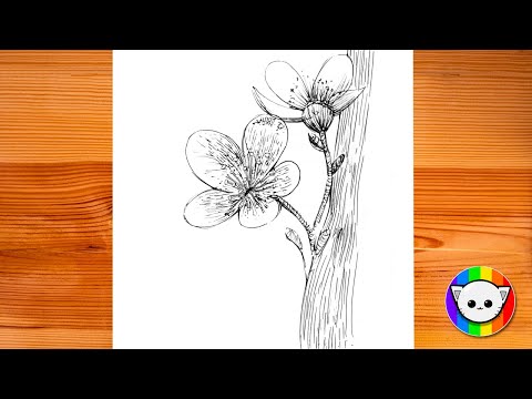 How to draw beautiful flowers - Sketching tutorial