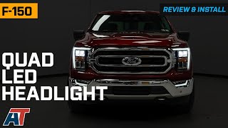 2021-2023 F-150 OE Style Quad LED Headlight with DRL Review & Install