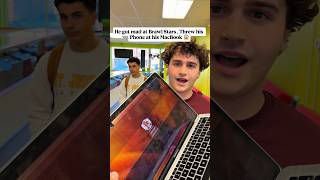 His MacBook Screen Was DESTROYED 😱 #shorts #moneytalkswireless #macbook