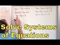 Solving Simultaneous Equations by Substitution