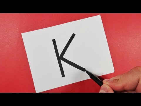 Harften Hayvan Çizimleri / K Harfinden Köpek Resmi Nasıl Çizilir / Kolay Çizim Fikirleri
