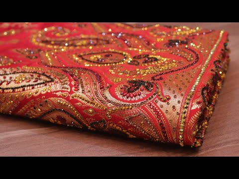 ARNG-3113 "The Persian Red" Premium Banarasi Silk Saree|Silk Fabric|Stones|Coppper Zari