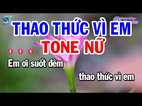 Karaoke Thao Thức Vì Em Tone Nữ ( C ) Nhạc Sống Phối Mới | Karaoke Đồng Sen