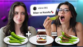 ÇOCUKKEN YEDİĞİNİZ İLGİNÇ YEMEKLERİ DENEDİK! #3 😂(Biber Nutella, Pekmezli Kola ve Fazlası) @RoseHeus