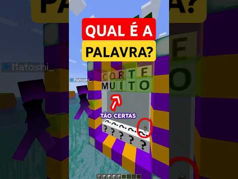 Essa Palavra foi IMPOSSÍVEL 🤔 - Termo #minecraft