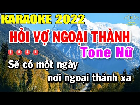 Hỏi Vợ Ngoại Thành Karaoke Tone Nữ Nhạc Sống | Beat Mới Dễ Hát Âm Thanh Chuẩn | Trọng Hiếu