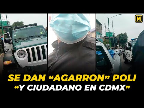 Ciudadano se da un “Agarrón” con elemento de la Policía por Gandalla