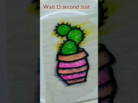 Tissue paper magic drawing /colour mixing #art #satisfying #shortsfeed