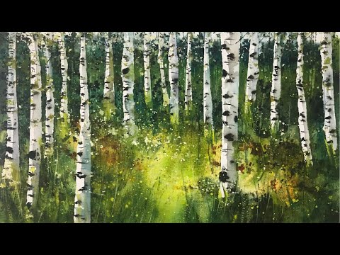 No Drawing No Problem Silver Birch Trees Watercolour Tutorial For Beginners