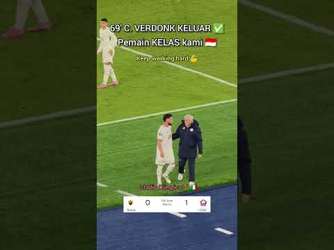 C. VERDONK ke luar menit 69' vs AS ROMA#pov #losc #lille #highlights #calvinverdonk #verdonk #asroma