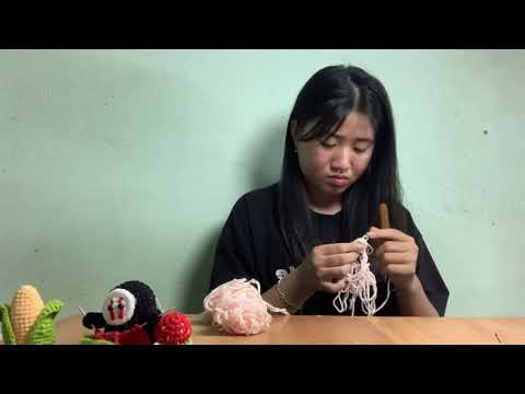 Video tutorial on how to knit at home, knitting a PICTURE with wool Part 5