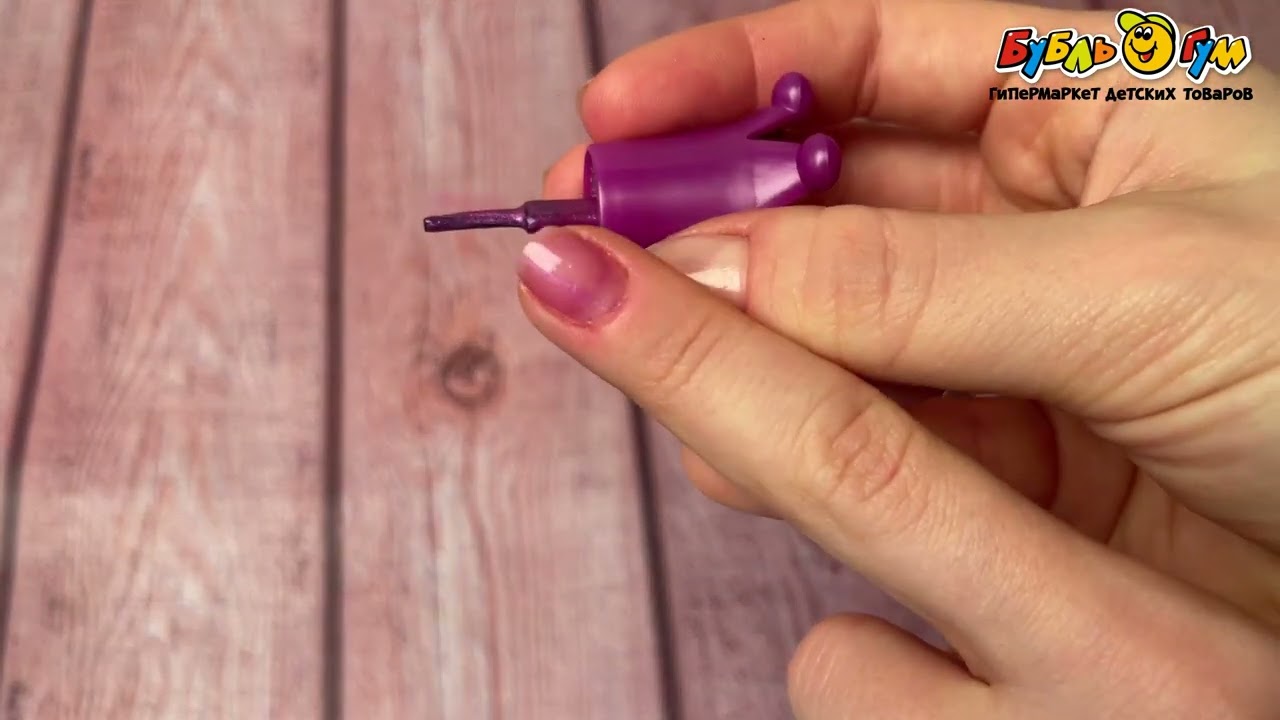 Лак LUKKY конфетти с блестками и ароматом клубники смывается водой фиолетовый  - видео