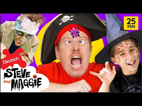 Frohes Halloween-Songs mit Steve und Maggie Deutsch | Magische Geschichten + MEHR für Kids