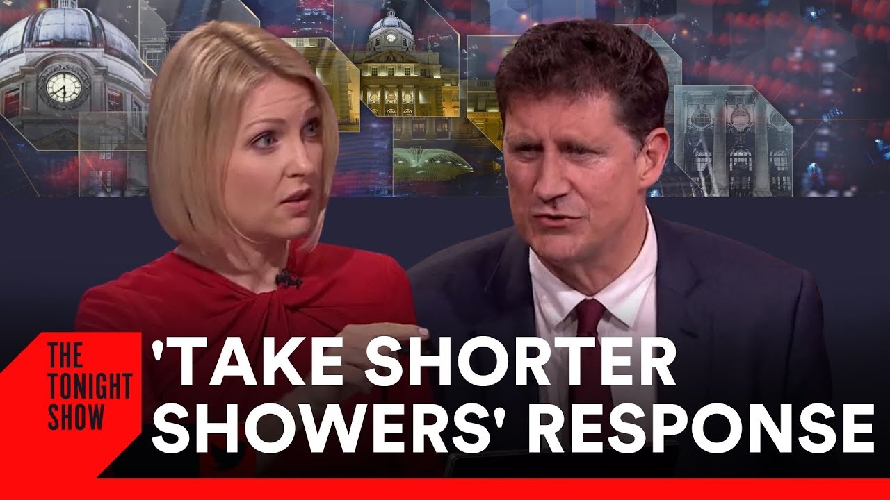 Eamon Ryan Responds to Public Outcry over Comments to Take ‘Shorter Showers’ | The Tonight Show