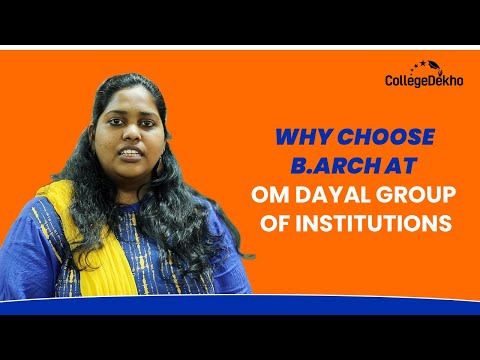 Om Dayal Group of Institutions B.Arch Admission Process 2020