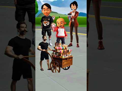 Upin borong semua jajan yang lewat #upinipin #kartun #animasi #shorts