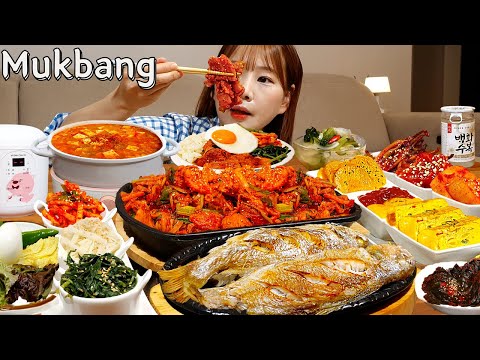 🍱직접만든 강된장에 13찬 두루치기 완벽한 집밥한상🍚생선구이,감자볶음,소세지,계란말이까지 한식 먹방😋KOREANFOOD MUKBANG ASMR EATINGSHOW REALSOUND