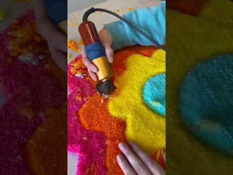 Satisfying rug shaving #Shorts #satisfying