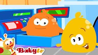 Supermarket fun time!| Pitch & Potch making music and sounds @BabyTV