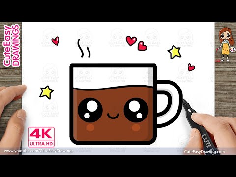 How to Draw a Cute Coffee or Chocolate Cup – Easy for Kids and Toddlers!