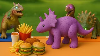 Adventure with Dinos - T-rex, Triceratops, Carnotauros | Learning Fun with Colorful Dinosaurs