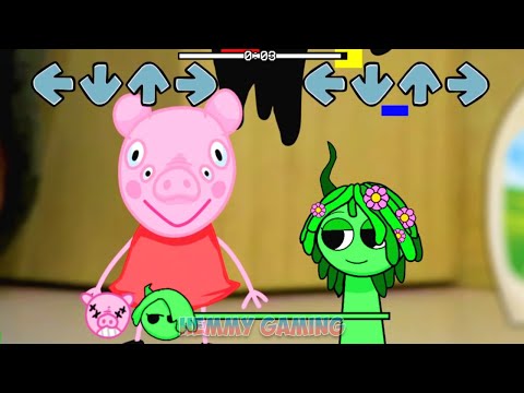 FNF Peppa ALL PHASES vs Sprunki Normal All Phases Sings Sliced Pibby | Incredibox Sprunki