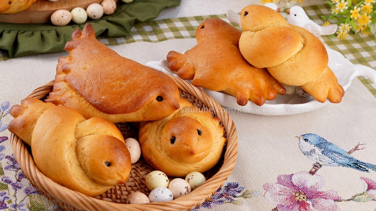 ЖАВОРОНКИ Пять Видов БУЛОЧЕК-ПТИЧЕК из Вкуснейшего Постного теста на тыквенном соке