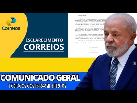CORREIOS EMITEM COMUNICADO GERAL NESTA QUINTA-FEIRA PARA TODOS OS BRASILEIROS
