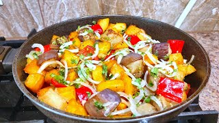 БАКЛАЖАНЫ с КАРТОШКОЙ Шикарный Рецепт! Быстро, Просто  и  Очень Вкусно!