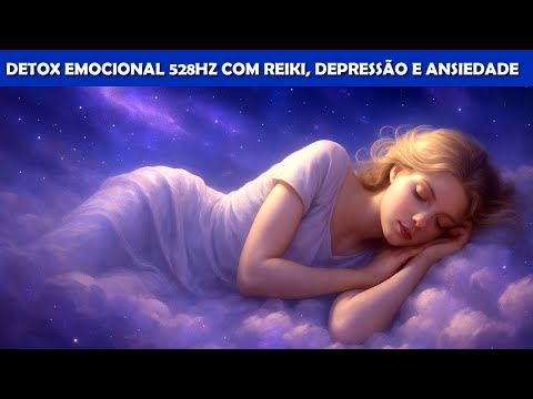 Detox Emocional 528Hz, com Reiki, Reprogramação Mental para Eliminar Ansiedade, Depressão e Estresse