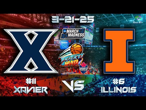 3-21-25 Xavier vs Illinois 2025 March Madness Game Audio | First Round LIVE Cast & Chat