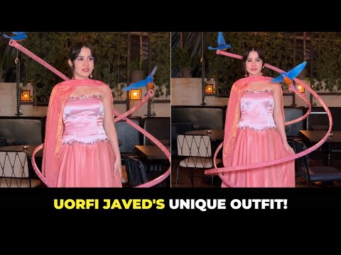 Uorfi Javed Spotted in Stunning Pink Flying Bird Dress, Watch the full look!