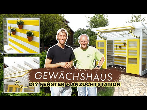 Gewächshaus selber bauen Part 2 - DIY Fenster + Anzuchtstation | EASY ALEX