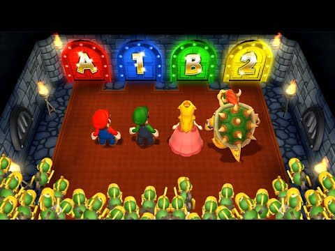Mario Party 9 Minigames - Mario Vs Luigi Vs Peach Vs Koopa (Master Difficulty)