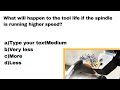 Spindle Speed and Tool Life