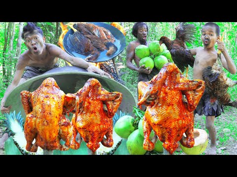 JUNGLE COOK Whips Up Delicious Coconut Chicken for Lunch!