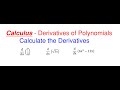 Calculating Derivatives and Power Rule